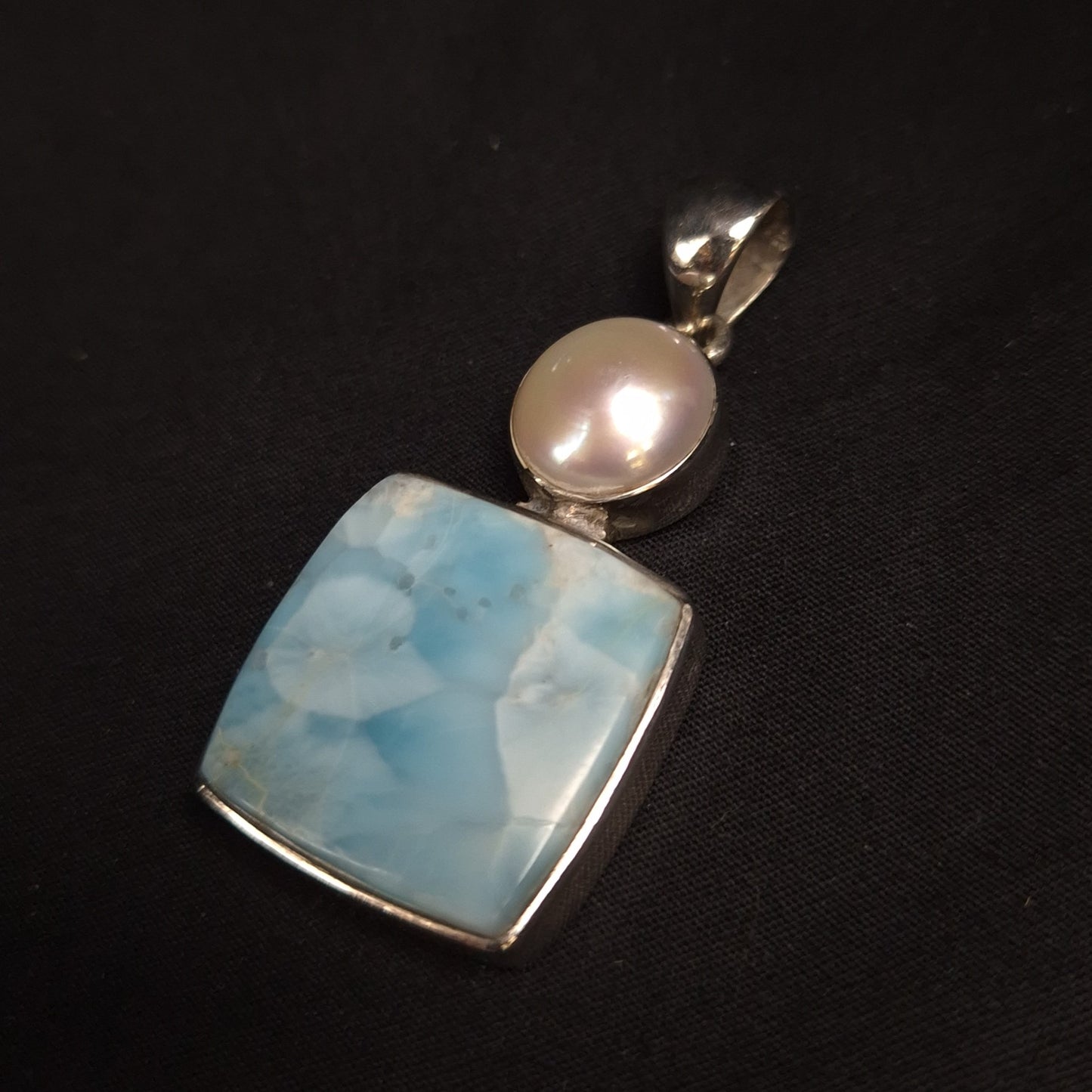 Larimar & Pearl Pendant