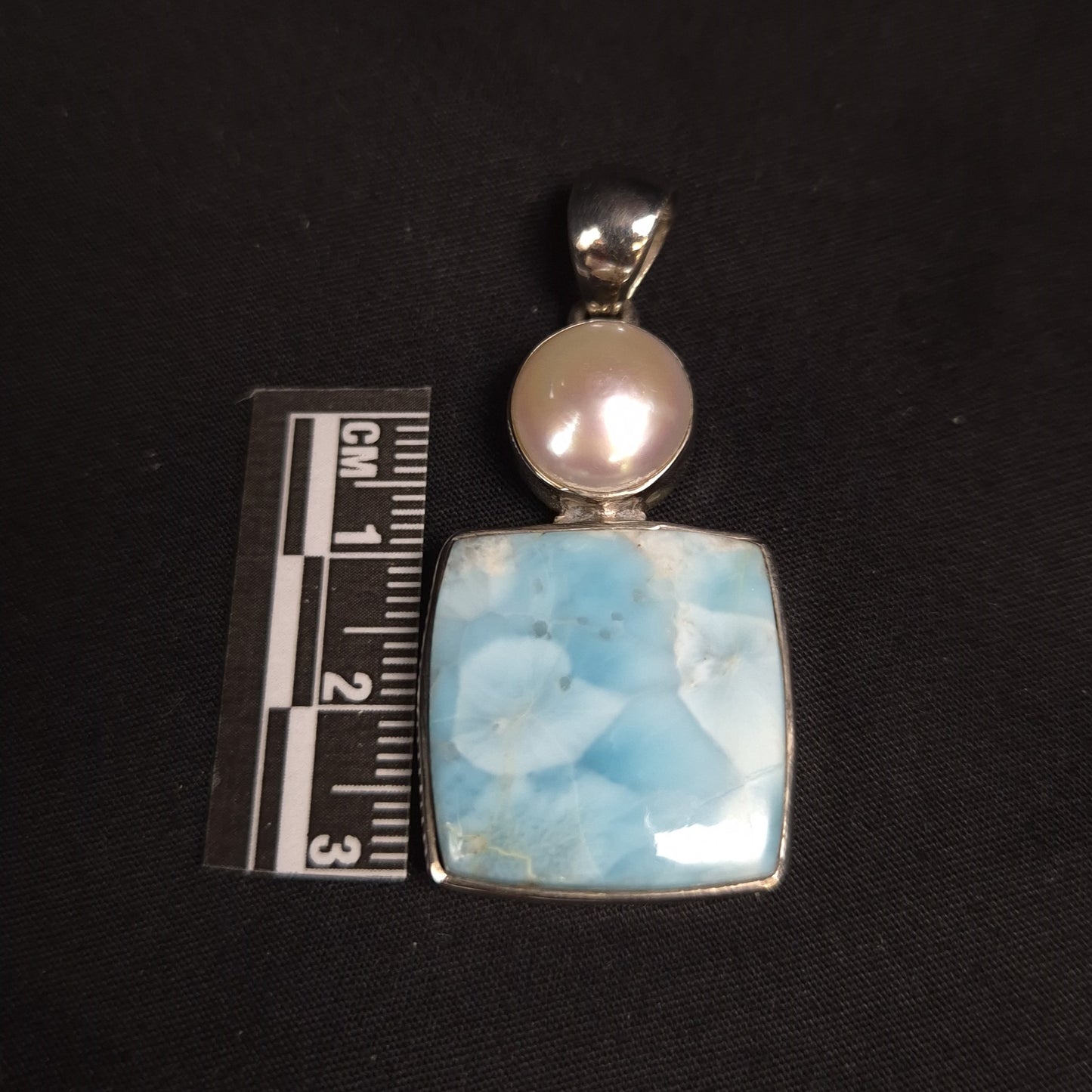 Larimar & Pearl Pendant