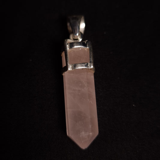 Rose Quartz Pencil Point Pendants