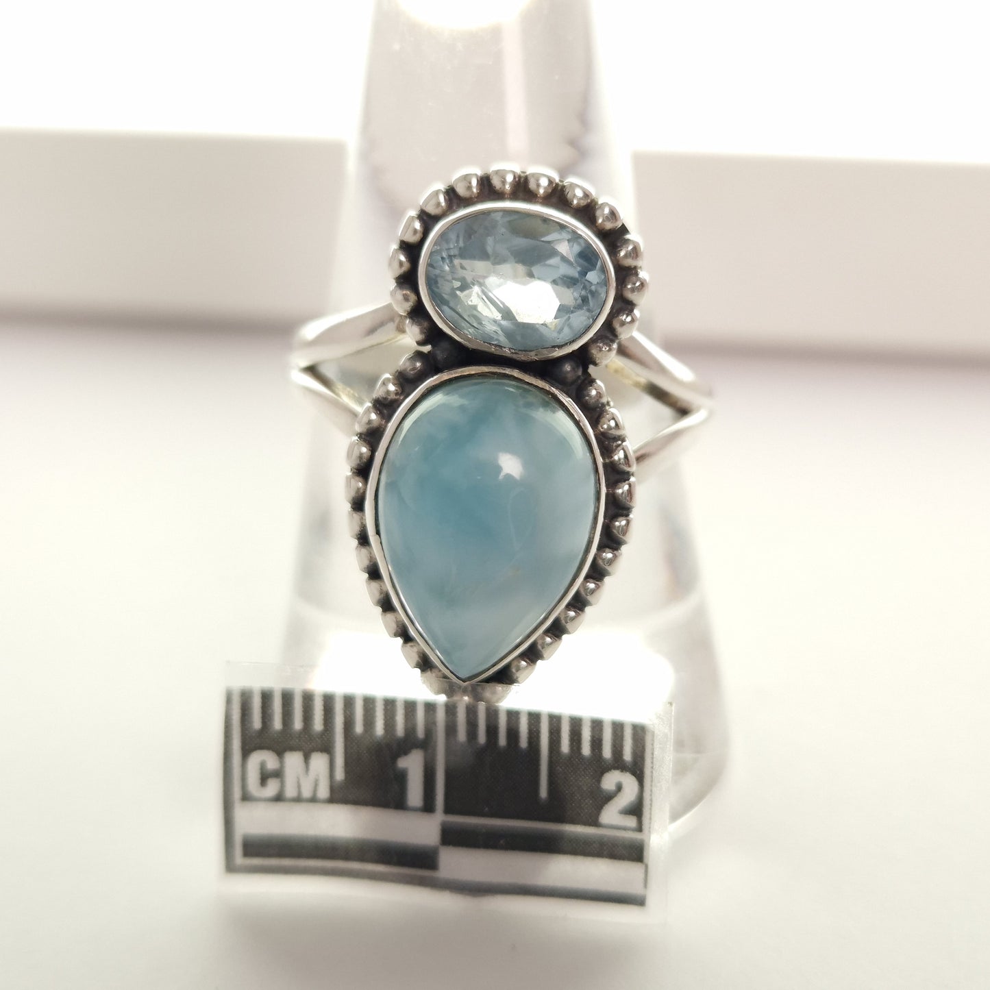 Larimar & Blue Topaz Ring