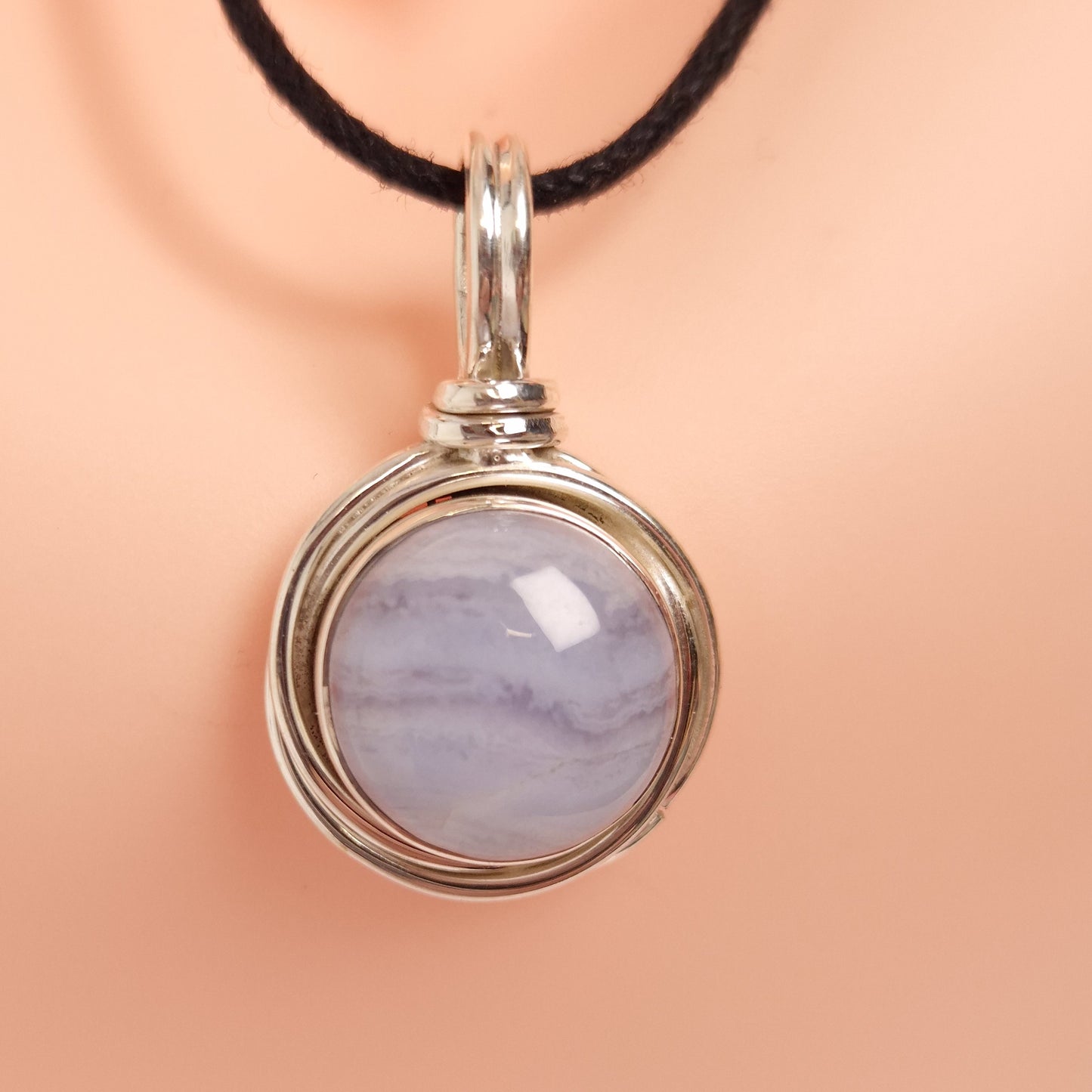 Blue Lace Agate Pendant
