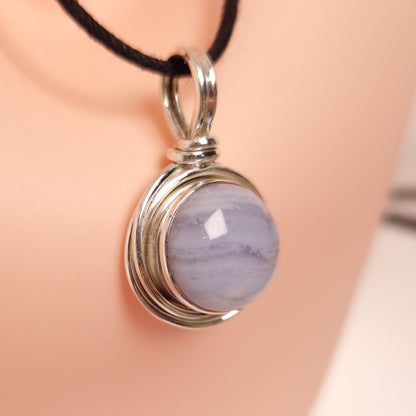 Blue Lace Agate Pendant