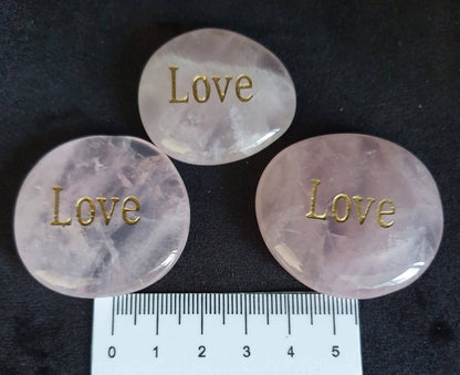 ROSE QUARTZ 'LOVE' PALMSTONES