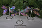 TITANIUM AURA KYANITE BUTTERFLY ON METAL STAND