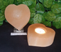 PEACH SELENITE HEART TEALIGHT HOLDER