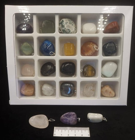 Assorted Tumbled Stone Pendants