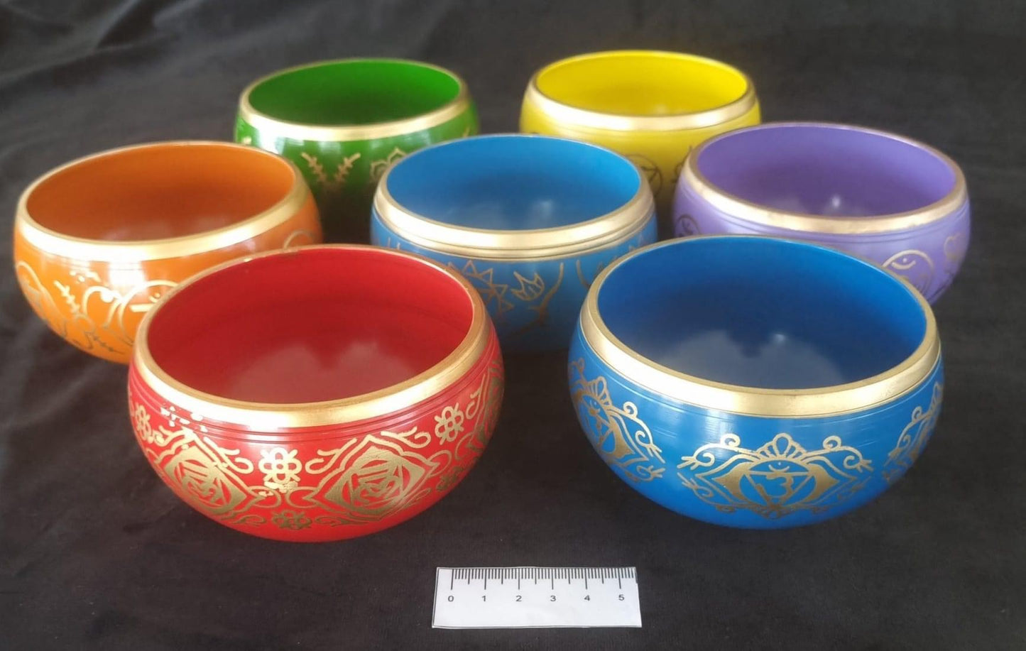 TIBETAN CHAKRA BRASS SINGING BOWLS