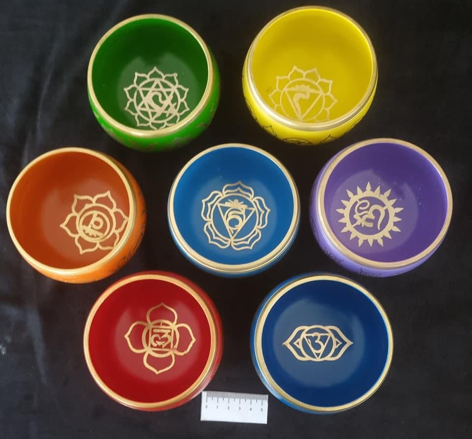 TIBETAN CHAKRA BRASS SINGING BOWLS