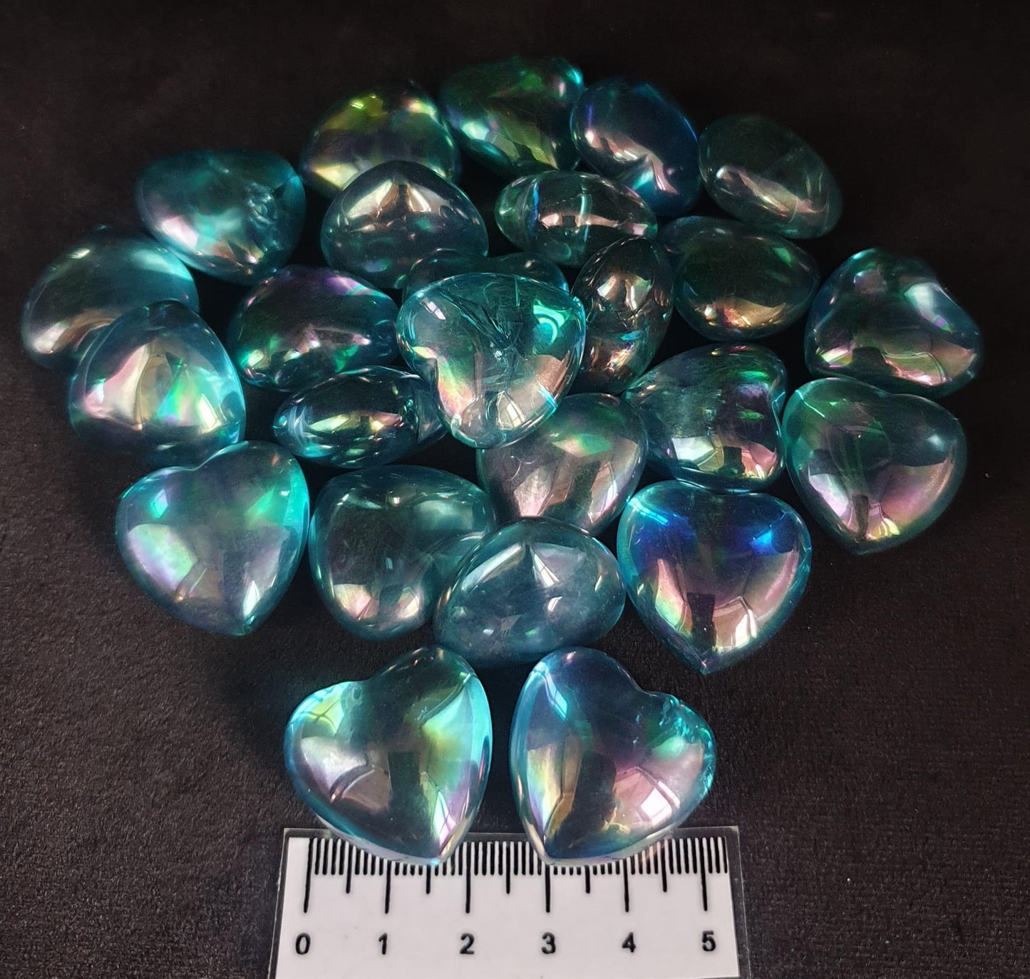 Aqua Aura Puffy Hearts