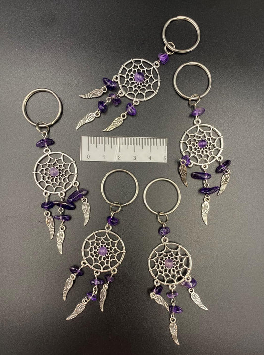 Amethyst Dream Catcher Keyring