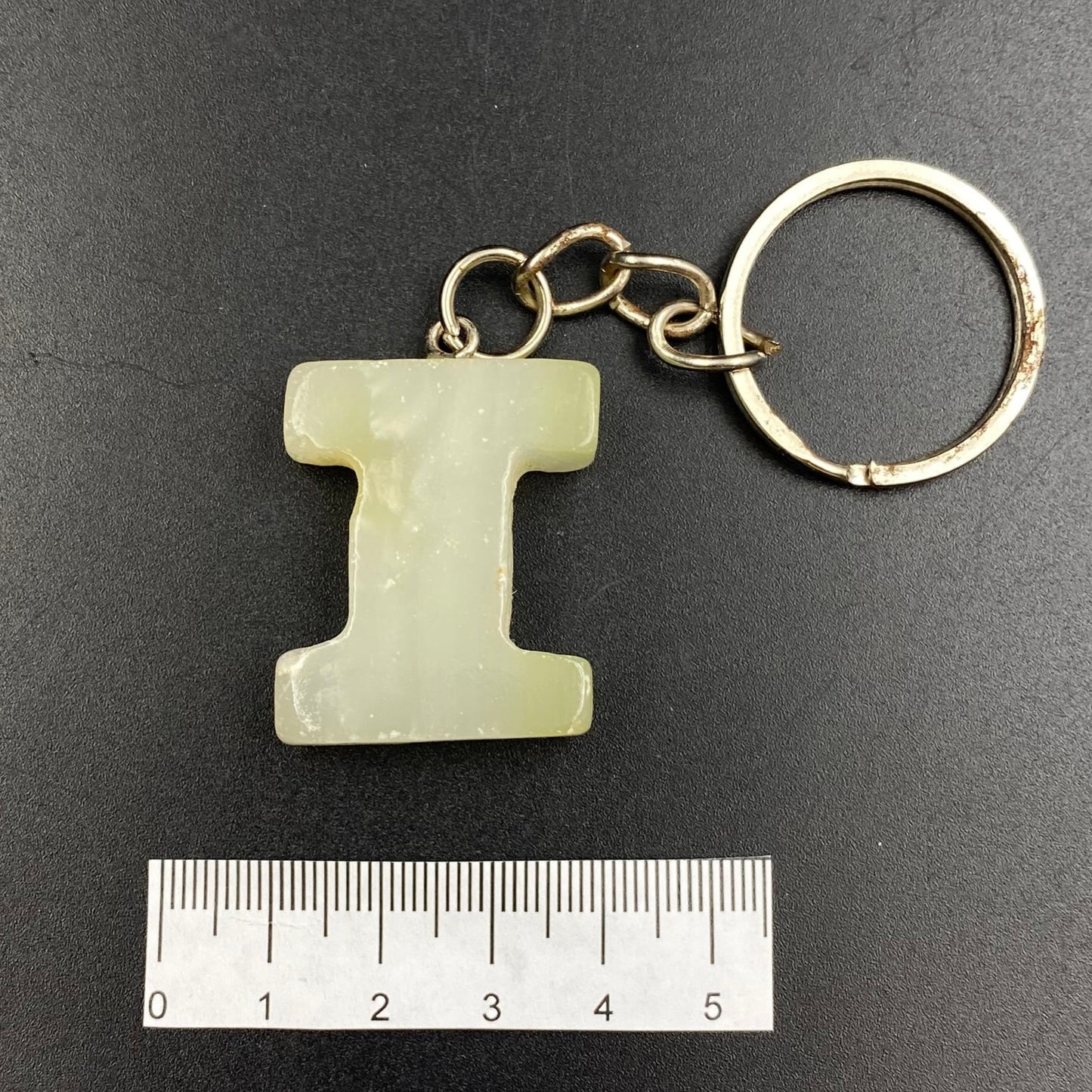 Green Onyx Letter Keychains