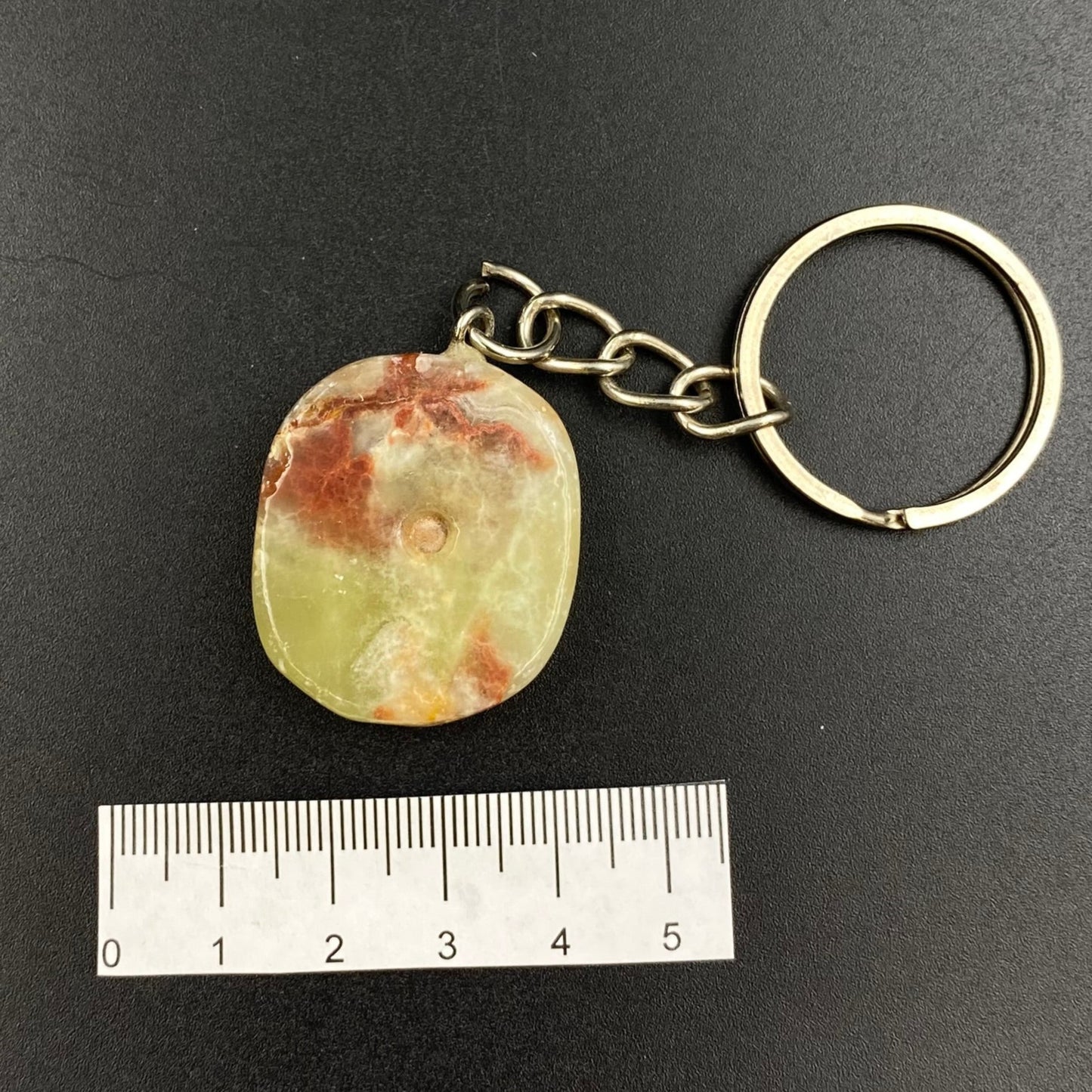 Green Onyx Letter Keychains