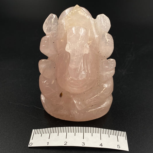 Rose Quartz Ganesh Carving