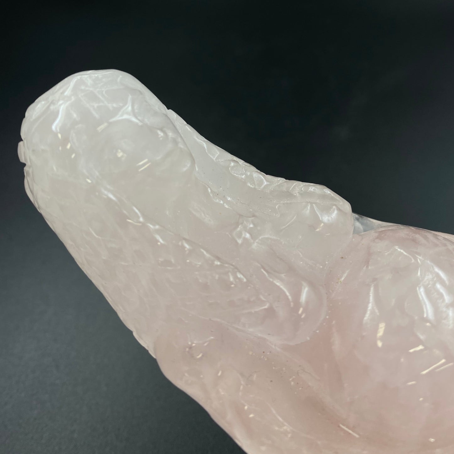 Mother Earth Rose Quartz Carving