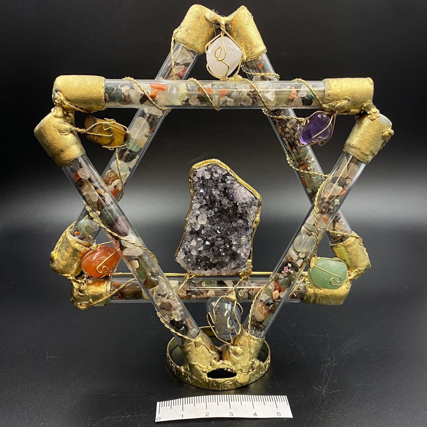 Star of David with Amethyst Druze