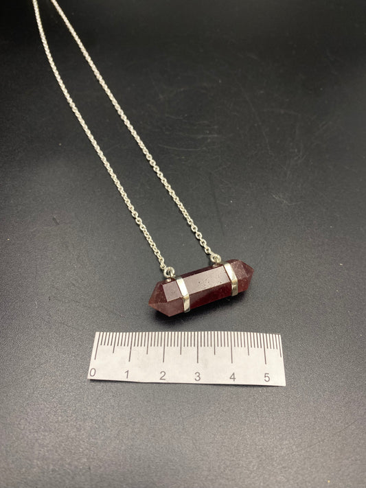 Strawberry Quartz Point Necklace