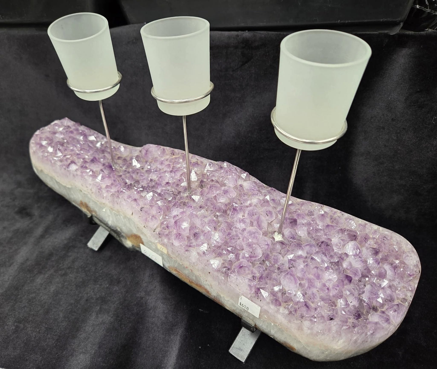 AMETHYST CANDLE HOLDER