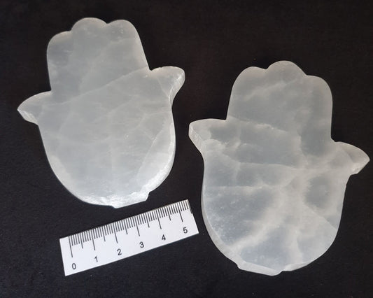SELENITE HAMSA PLATE