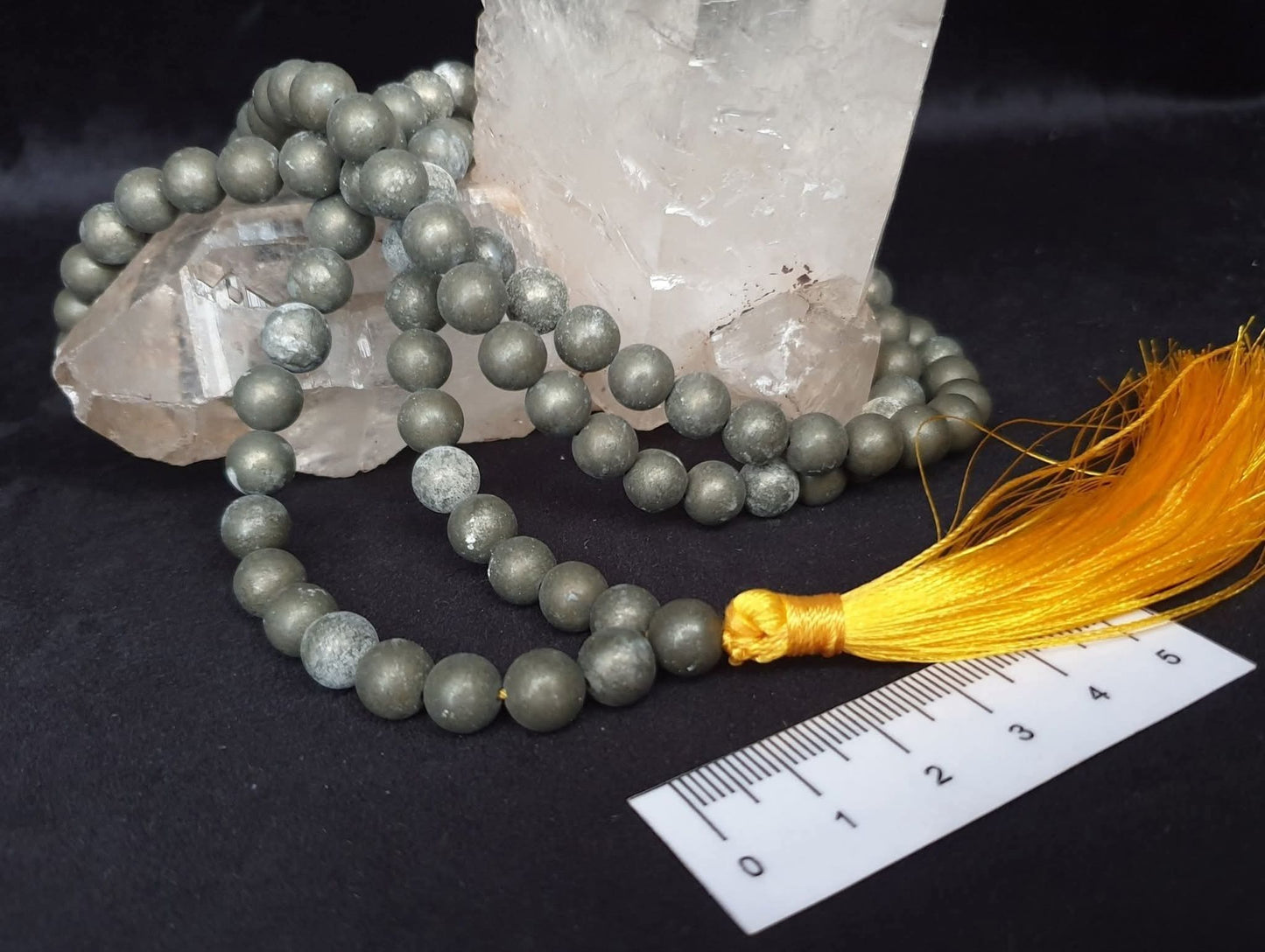 PYRITE MALA BEADS