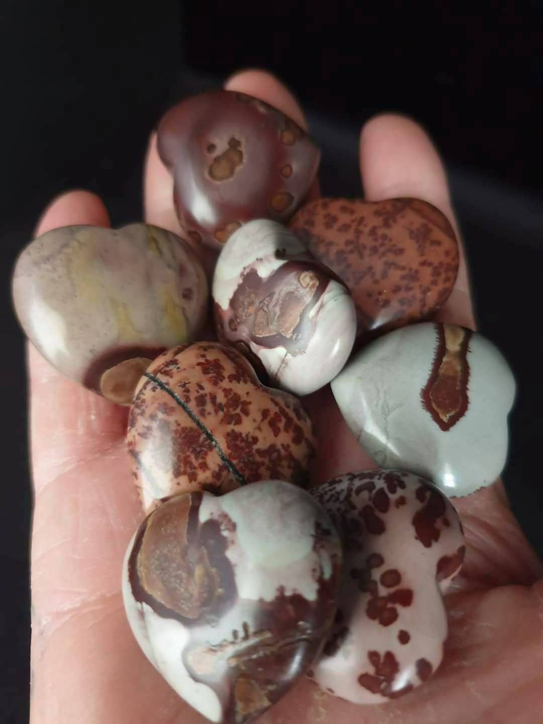COFFEE BEAN JASPER HEARTS