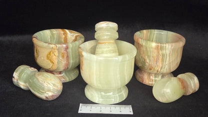 GREEN ONYX MINI MORTAR & PESTLE 2.5INCH