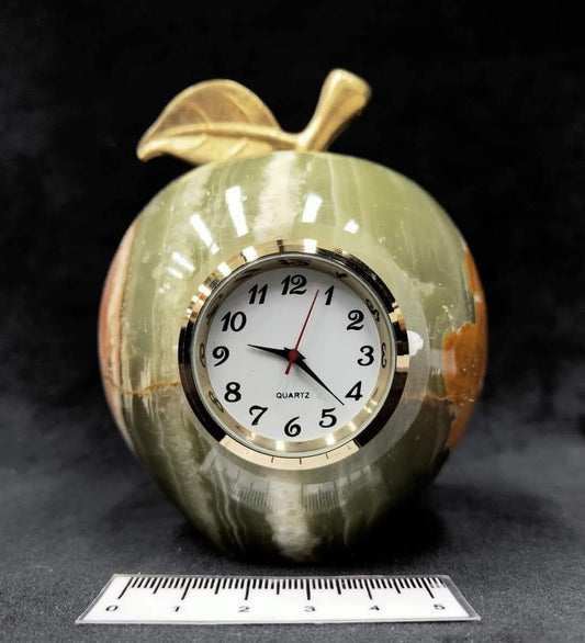 GREEN ONYX APPLE CLOCK