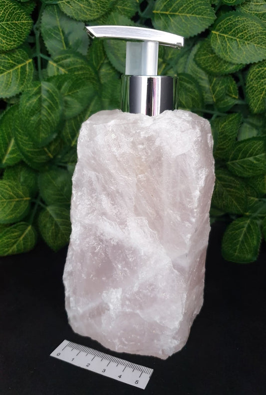 ROSE QUARTZ SOAP DISPENSER