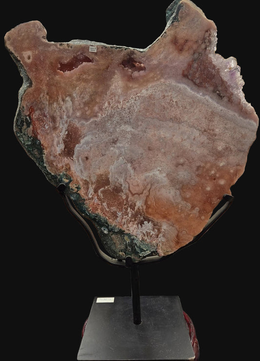 PINK AMETHYST ON METAL STAND