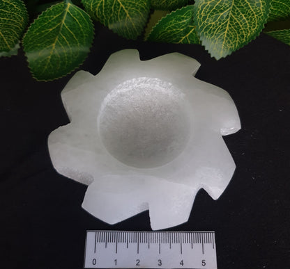 SELENITE CELTIC SUN TEALIGHT HOLDER