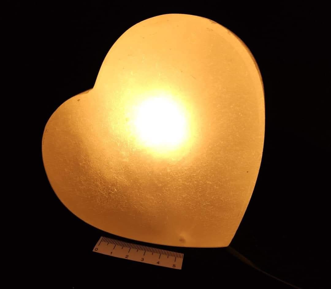 SELENITE HEART LAMP ORNAMENT