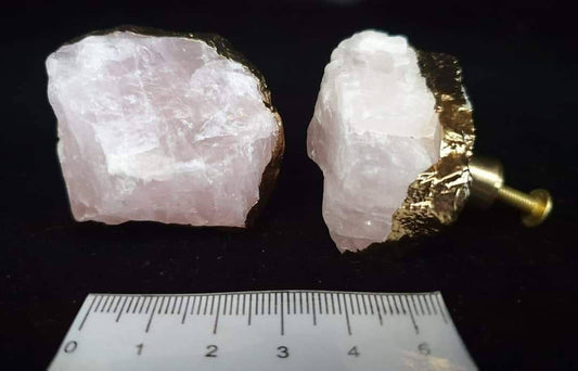 ROSE QUARTZ DRAWER HANDLES