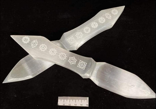 SELENITE CHAKRA ATHAME