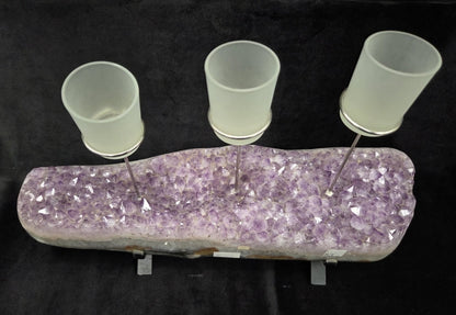 AMETHYST CANDLE HOLDER