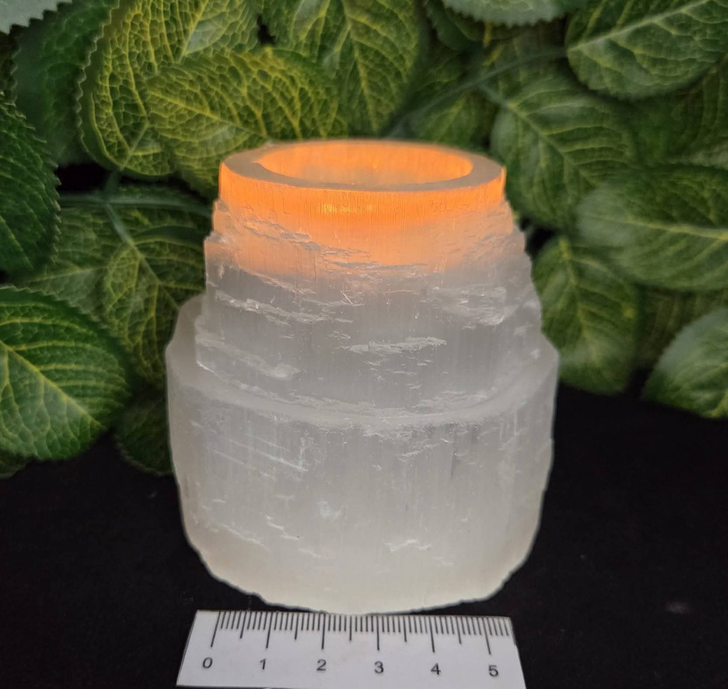 SELENITE SKYSCRAPER TEALIGHT HOLDER