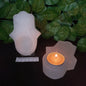 SELENITE HAMSA TEALIGHT HOLDER