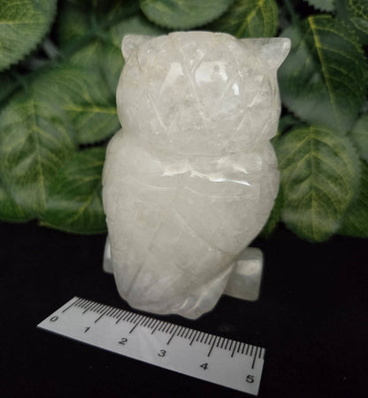 CLEAR QUARTZ OWL