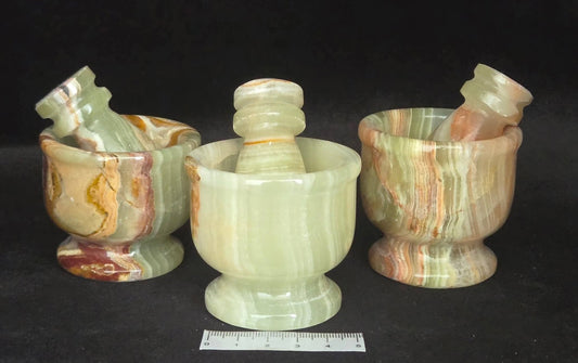 GREEN ONYX MINI MORTAR & PESTLE 2.5INCH