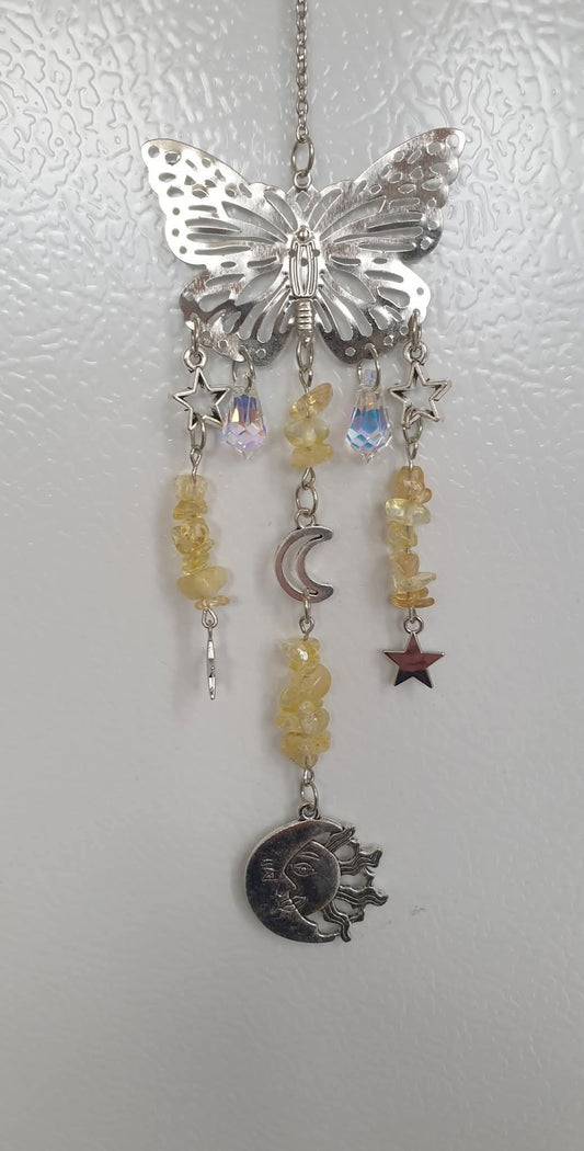 BUTTERFLY & LEMON QUARTZ SUN CATCHERS