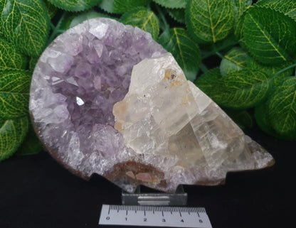 AMETHYST ANGEL WING WITH CALCITE