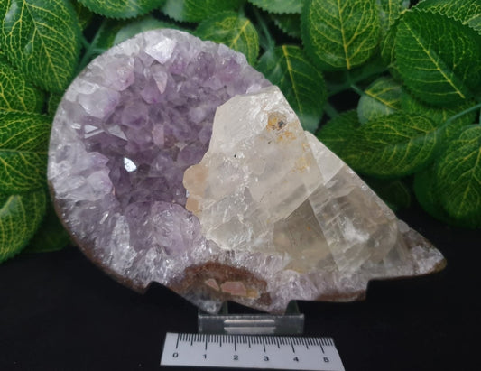 AMETHYST ANGEL WING WITH CALCITE
