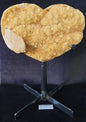 CITRINE HEART ON METAL STAND