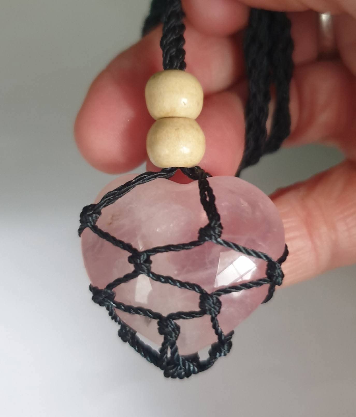 MACRAME NECKLACES- WOODEN BEADS