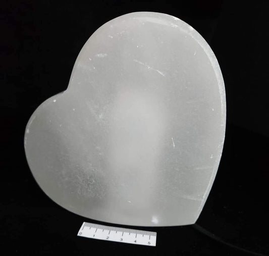 SELENITE HEART LAMP ORNAMENT