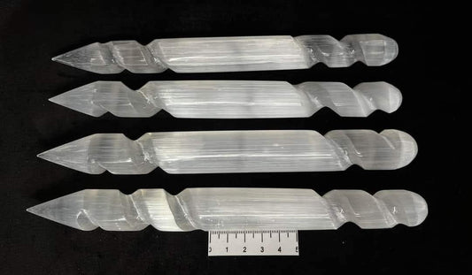 SELENITE SPIRAL PENCIL WANDS