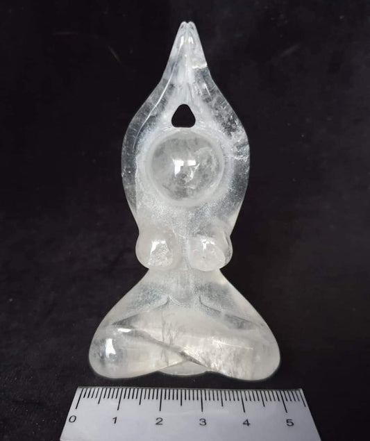CLEAR QUARTZ YOGA GODDESS