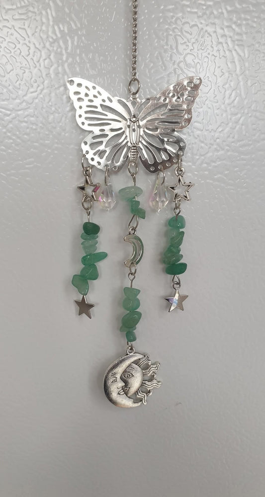 BUTTERFLY & GREEN AVENTURINE SUN CATCHERS