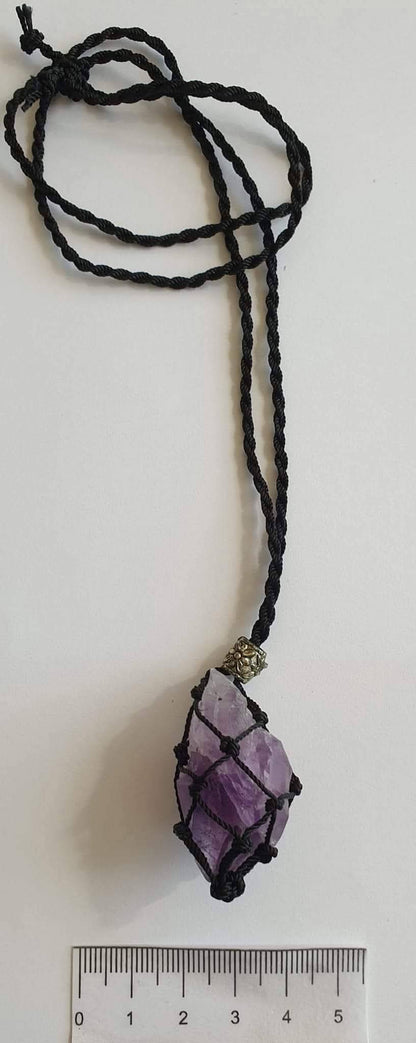 MACRAME NECKLACES - SILVER BEAD