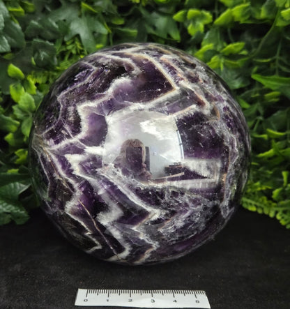 CHEVRON AMETHYST SPHERE
