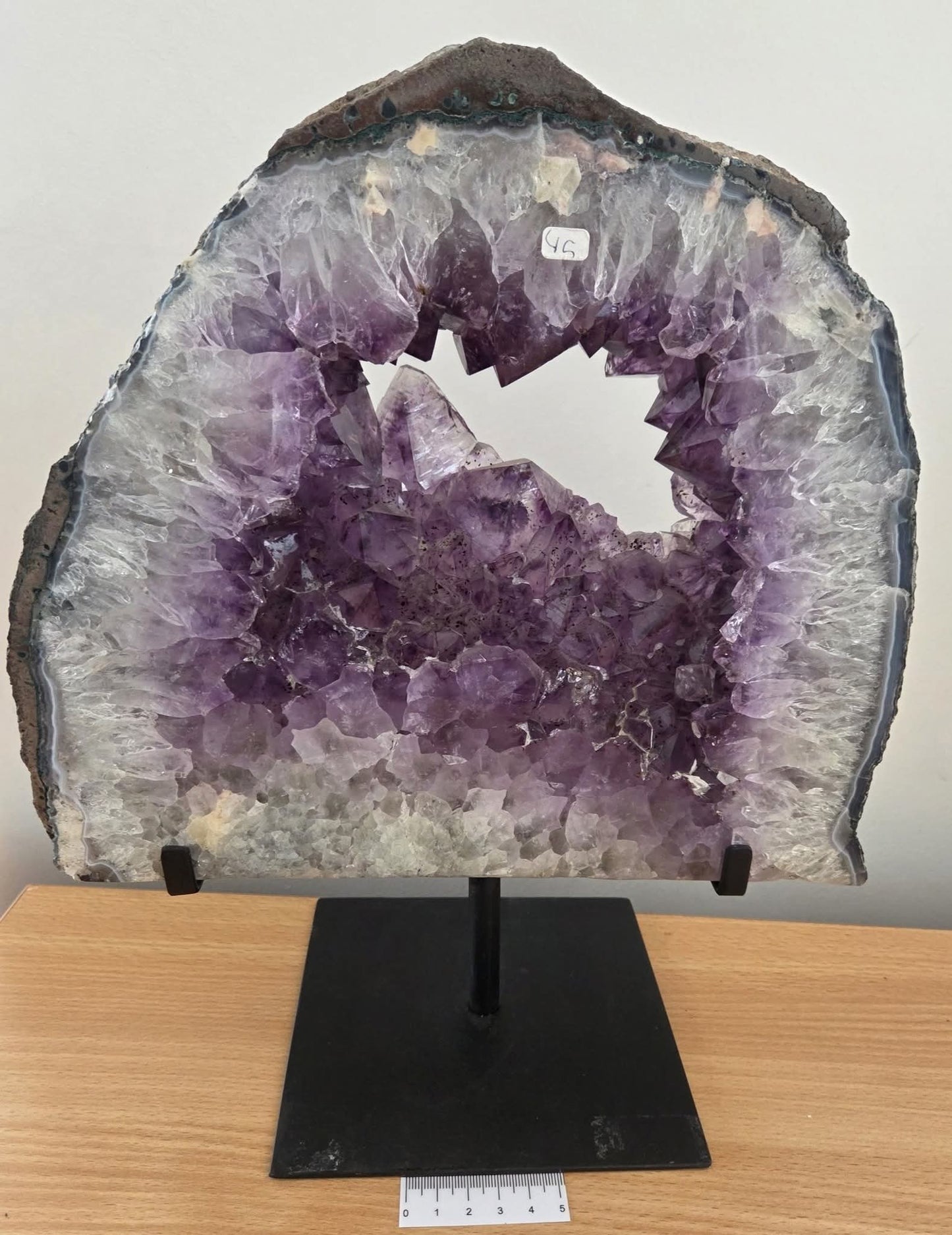 AMETHYST ON METAL STAND