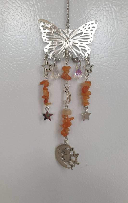 BUTTERFLY & CARNELIAN SUN CATCHERS